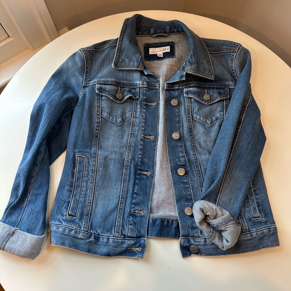 Ann Taylor Loft Blue Denim Jacket